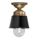 Plafondlampen Kostas Brass Plafondlamp Zwart/Brons, Huis en Inrichting, Verzenden, Nieuw