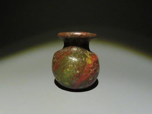 Oud-Romeins Glas Gemarmerde glazen zalf. 1e-3e eeuw n.Chr., Verzamelen, Mineralen en Fossielen