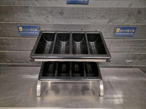Bestekbakhouder | inclusief 2 bestekbakken | RVS, Zakelijke goederen, Horeca | Keukenapparatuur, Nieuw zonder verpakking, Overige typen
