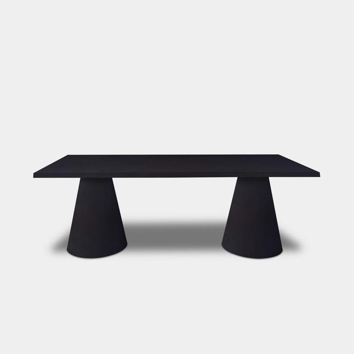 Tafel Boomstam Eikenhout  Set Kegelpoot  240x100, Huis en Inrichting, Tafels | Eettafels