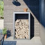 vidaXL Haardhoutrek 60x40x100 cm gegalvaniseerd staal, Tuin en Terras, Verzenden