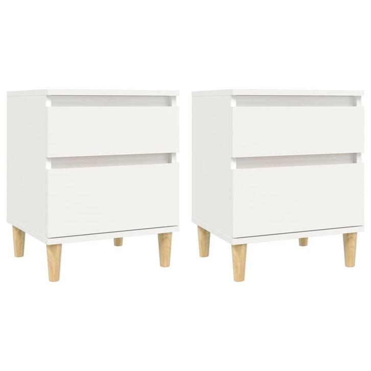 Wit Nachtkastje 40x35x50 | Retour Deal, 2 st!, Huis en Inrichting, Slaapkamer | Nachtkastjes, Nieuw, Hout, Minder dan 55 cm, Minder dan 45 cm