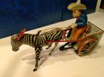 Lehmann - Na-Nu Zebra Cart - Jouet en étain à remontoir -