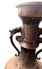 Japanese Bronze Vase with Zoomorphic Handles – Late Edo to