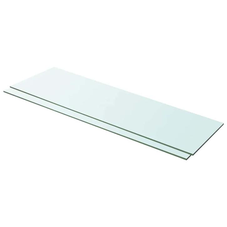 vidaXL Schappen 2 st 100x30 cm glas transparant, Huis en Inrichting, Kasten | Wandmeubels, Nieuw, Verzenden