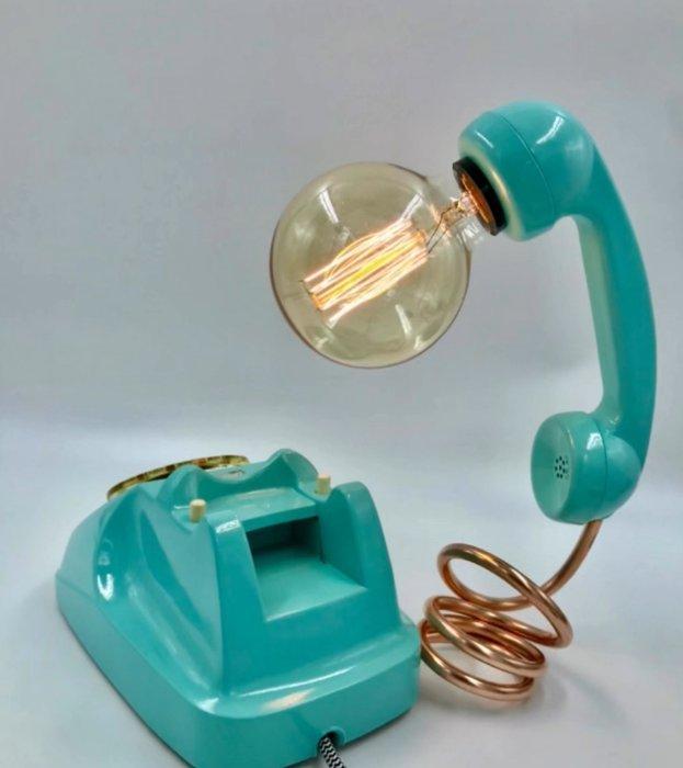 Tafellamp - Plastic, Koper, Metaal - Disco-telefoon uit de, Antiek en Kunst, Kunst | Designobjecten