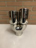 Uitlaat sierstuk rvs dubbel 3 inch uitgang, Auto-onderdelen, Ophalen of Verzenden, Nieuw