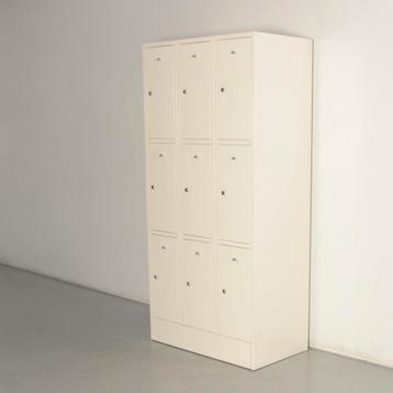 Officenow lockerkast, wit, 185 x 90 cm, 9 deuren beschikbaar voor biedingen