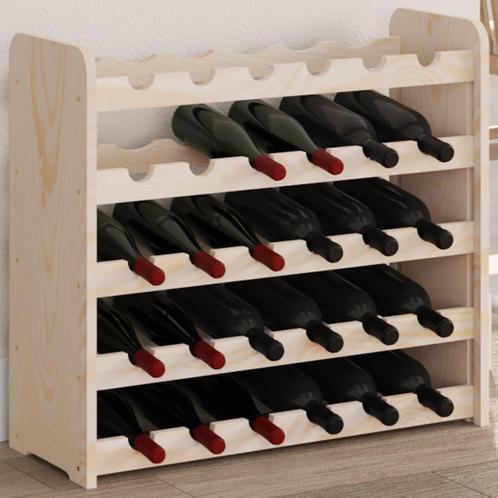 vidaXL Wijnrek 67,5x25x60 cm massief grenenhout, Huis en Inrichting, Woonaccessoires | Wijnrekken, Nieuw, Verzenden