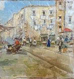 Scuola napoletana (XIX-XX) - Mercato a Napoli, Antiek en Kunst
