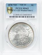 Verenigde Staten. Morgan Dollar 1878 7TF $1 Reverse of 1879,, Postzegels en Munten