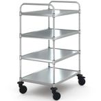 Serveerwagen | VARIOCART | RVS | 4 Niveaus (EN800x600) |, Verzenden, Nieuw in verpakking