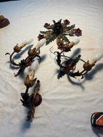 Plafondlamp (4) - Smeedijzer - Set plafondlamp + wandlamp, Antiek en Kunst