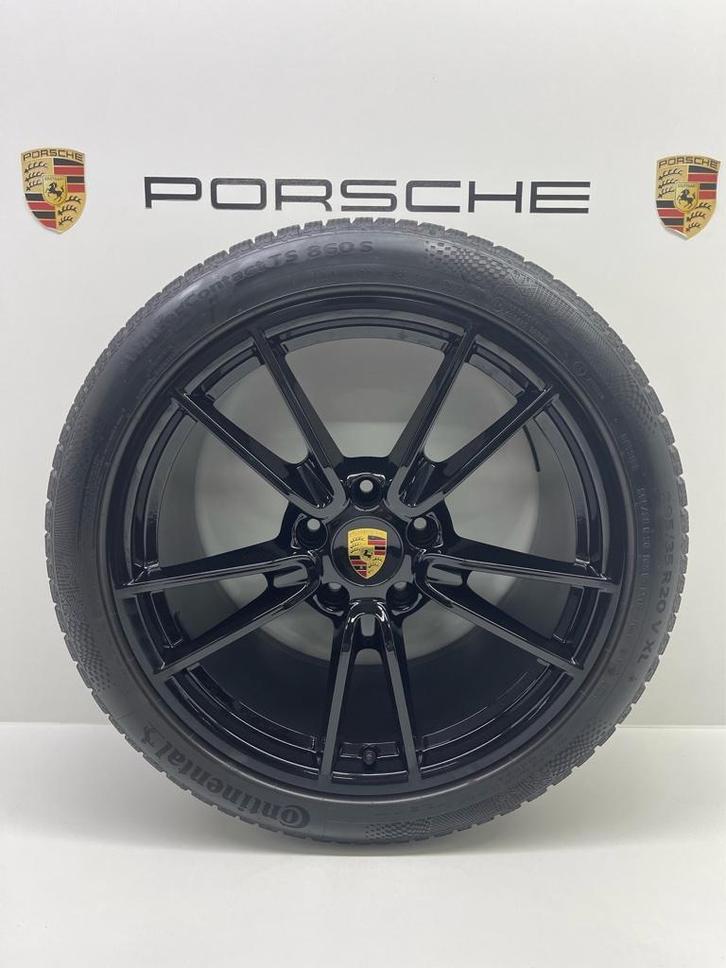 Porsche 992 ORIGINELE 19/20zwart met winterbanden (7-8 mm), Autos : Pièces & Accessoires, Pneus & Jantes, Enlèvement