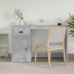 vidaXL Bureau met lade 115x50x75 cm bewerkt hout betongrijs, Huis en Inrichting, Bureaus, Verzenden, Nieuw