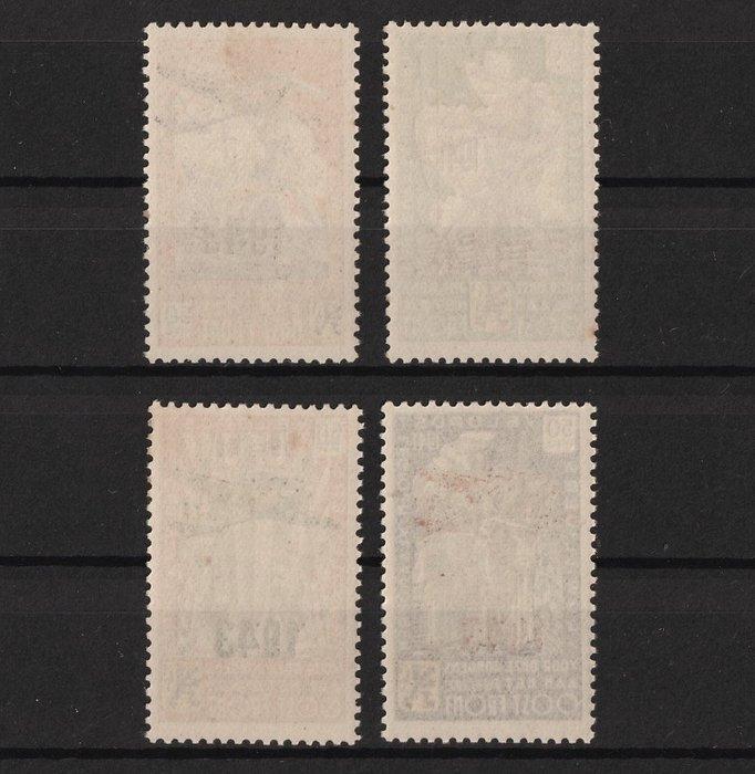 België 1943 - Vlaams legioen met opdruk 1943 en vliegtuig, Postzegels en Munten, Postzegels | Europa | België