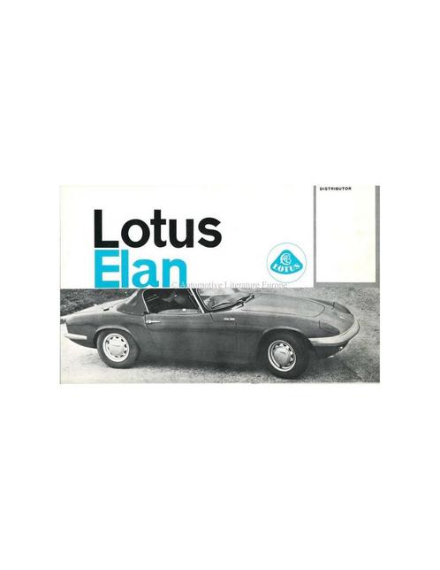 1962 LOTUS ELAN BROCHURE ENGELS, Livres, Autos | Brochures & Magazines, Enlèvement ou Envoi