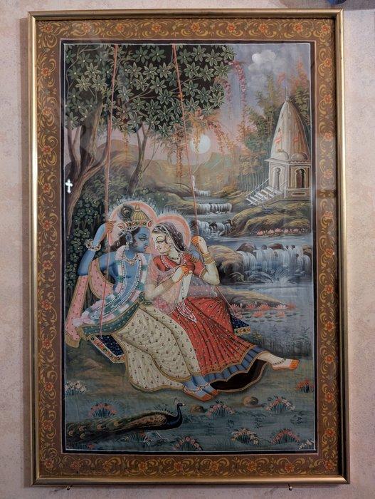 Krishna en Radha - India - midden 20e eeuw, Antiek en Kunst, Kunst | Niet-Westerse kunst