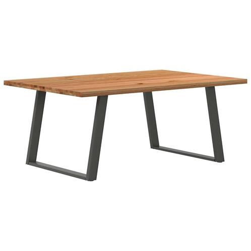 vidaXL Eettafel rechthoekig 180x120x74 cm massief eikenhout, Huis en Inrichting, Tafels | Eettafels, Nieuw, Verzenden