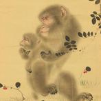Monkey Mother and Child with Box - Attributed to Mori Sosen