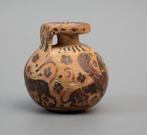 Etruskisch-Corinthisch Aardewerk Aryballos met dieren. 6 cm