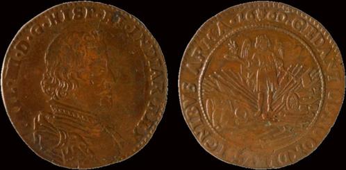 Southern Netherlands Filips Iv jeton 1660 koper, Postzegels en Munten, Penningen en Medailles, Verzenden