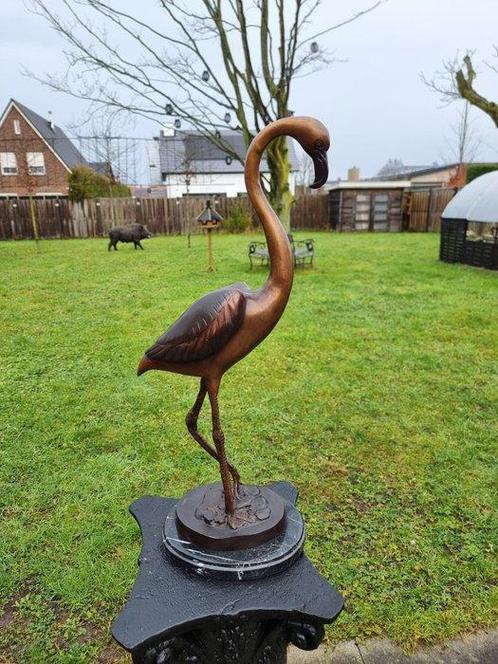 Statue, XL Bronze Flamingo - 27 cm - Bronze, Antiek en Kunst, Curiosa en Brocante