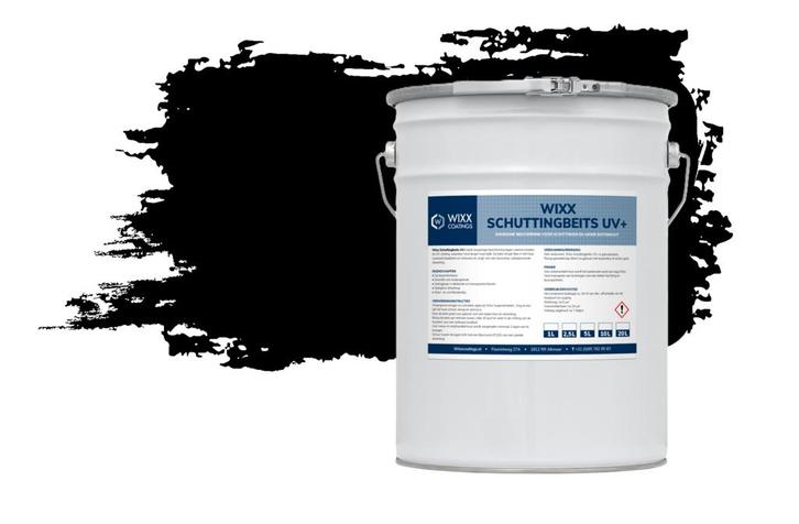 Wixx Schuttingbeits UV+ RAL 9005 | Gitzwart 5L, Doe-het-zelf en Bouw, Verf, Beits en Lak, Nieuw, Verzenden