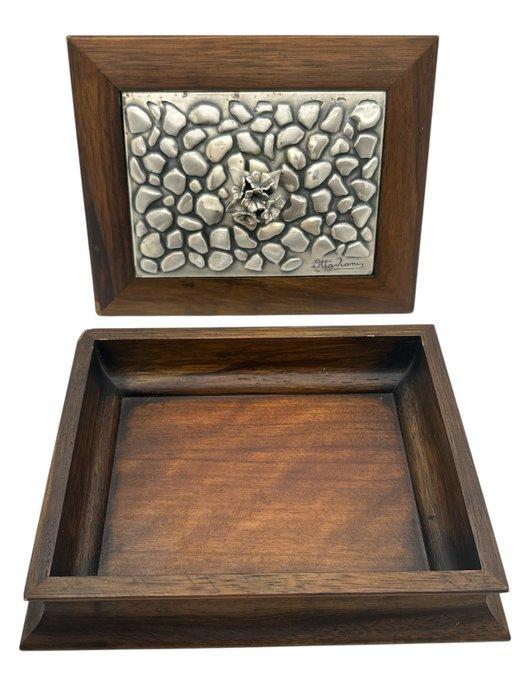 Ottaviani - Doos - Drie-dimensionale roos - .925 zilver,, Antiek en Kunst, Antiek | Zilver en Goud