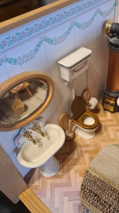Bodo Hennig - Poppenhuis Puppenstube Holz Miniatur - Bad und, Antiek en Kunst, Antiek | Speelgoed