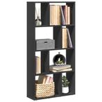 vidaXL Boekenkast 60x20x120 cm bewerkt hout zwart, Huis en Inrichting, Kasten | Boekenkasten, Verzenden, Nieuw