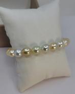 Zonder Minimumprijs - Armband Gouden en Witte Zuidzee Parel, Nieuw
