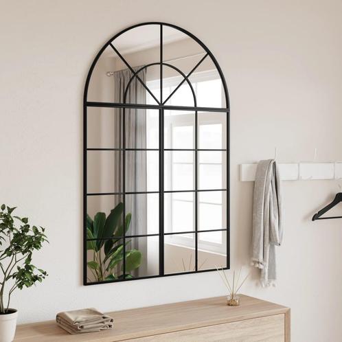 vidaXL Wandspiegel boog 80x120 cm ijzer zwart, Huis en Inrichting, Woonaccessoires | Spiegels, Nieuw, Verzenden