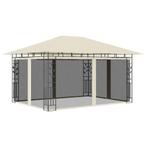 vidaXL Prieel met klamboe 180 g/m² 4x3x2,73 m crème, Tuin en Terras, Verzenden, Nieuw