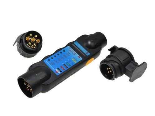 GEKO Stekkerdoos tester voor aanhanger 7/13 pins met adapter, Auto diversen, Auto-accessoires, Nieuw, Ophalen of Verzenden