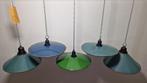 Plafondlamp (5) - Emaille, Staal - Emaille lamp, 5 stuks, Antiek en Kunst