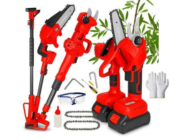 Veiling - Snoerloze Kettingzaag + Snoeischaar + Telescopisch, Tuin en Terras, Snoeischaren, Nieuw