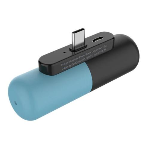 Mini Powerbank 3300mAh voor USB-C - Externe Noodaccu, Telecommunicatie, Powerbanks, Nieuw, Verzenden