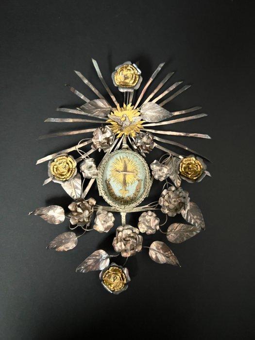 Reliekhouder - Glas, Legering, Zilver - 1850-1900 - Ware, Antiek en Kunst, Kunst | Niet-Westerse kunst