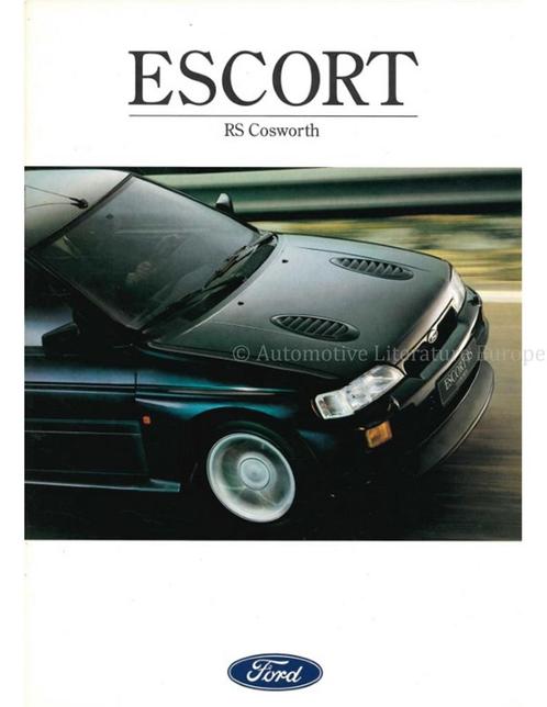 1992 FORD ESCORT RS COSWORTH BROCHURE DUITS, Boeken, Auto's | Folders en Tijdschriften, Ophalen of Verzenden