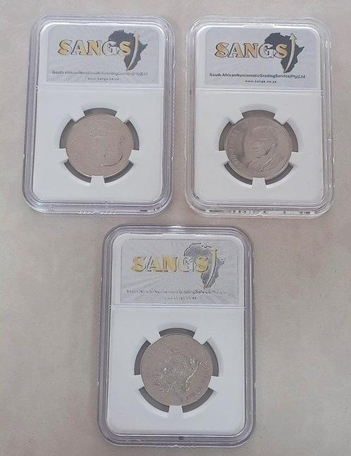 Afrique du Sud. 50 Cents 1966 (PF62), 1968 (PF64) and 1977, Postzegels en Munten, Munten | Europa | Niet-Euromunten