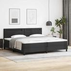 vidaXL Boxspring bed met matras Zwart 200 x 200 cm Kunstleer, Verzenden