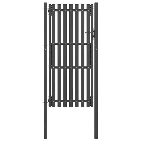 vidaXL Poort 1x2,5 m staal antraciet, Tuin en Terras, Tuinpoorten, Nieuw, Verzenden