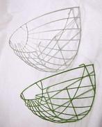 Muurmand frame 30 cm. hanging basket wit op=op hang, Nieuw