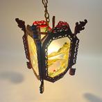 Hand-Painted Glass - Plafondlamp - Hout, Glas