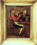 David Teniers (1610-1690), Navolger van - Oste che fuma la, Antiquités & Art, Art | Peinture | Classique