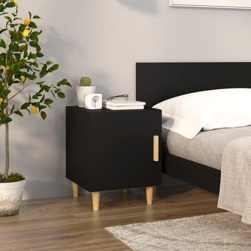vidaXL Nachtkastje bewerkt hout zwart, Huis en Inrichting, Slaapkamer | Nachtkastjes, Nieuw, Verzenden