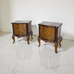 Nachtkastje (2) - Walnoot, Messing, Hout, Bakeliet, Antiek en Kunst, Curiosa en Brocante