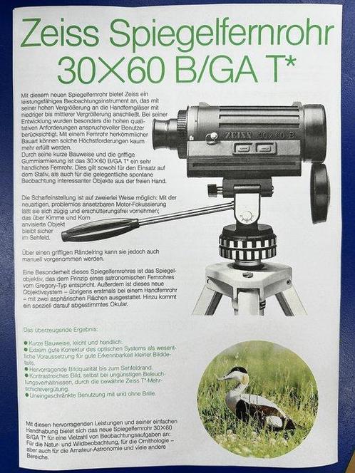 Field telescope - 30x60 B/GA T* - 1970-1980 - Duitsland -, Verzamelen, Foto-apparatuur en Filmapparatuur