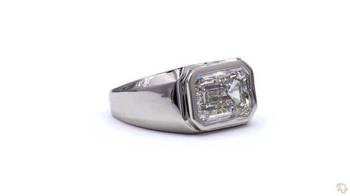 Ring Platina - 10.03ct. tw. Diamant (Lab-grown) - HEREN, Handtassen en Accessoires, Ringen